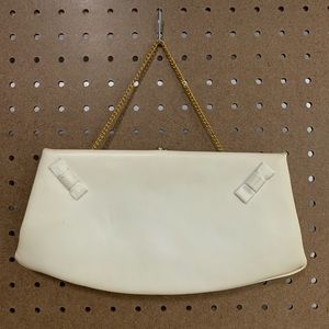 Vintage 70s -80s beige handbag leather purse